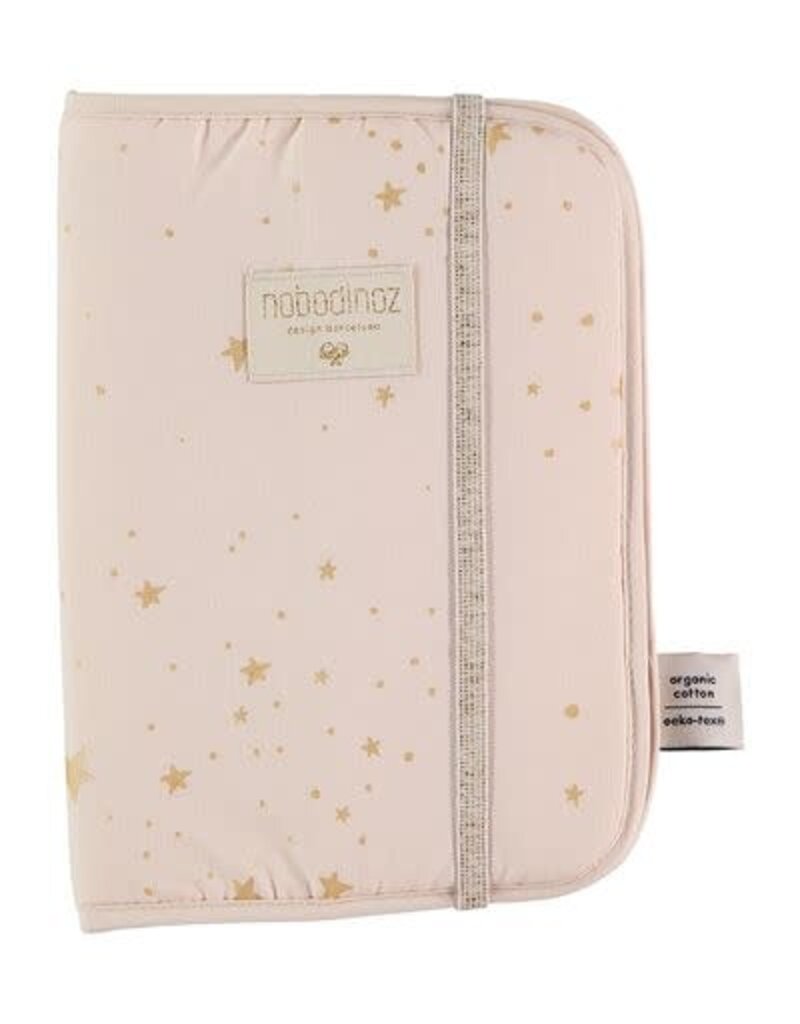 Nobodinoz Poema Cover Gezondheidsboekje  Gold Stella/ Dream Pink