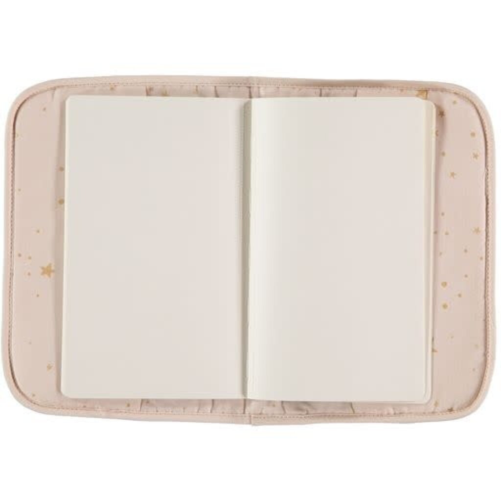Nobodinoz Poema Cover Gezondheidsboekje  Gold Stella/ Dream Pink