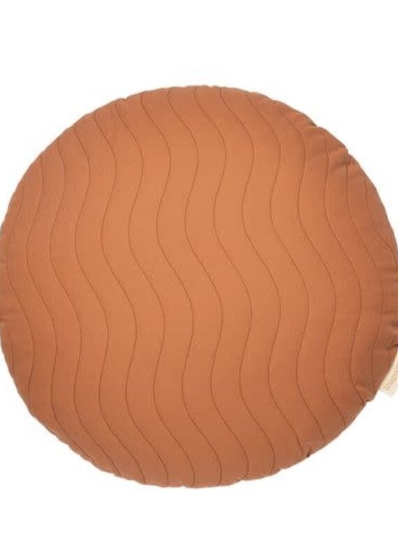 Nobodinoz Sitges Rond Kussen - Sienna Brown