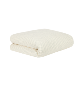 Nobodinoz Single duvet cover in washed double muslin Wabi-Sabi blue grid