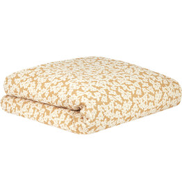 Nobodinoz Single duvet cover in washed double muslin Wabi-Sabi Golden Brown Sakura