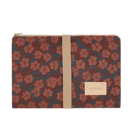 Nobodinoz Hyde Park Waterproof Changing Pad 50X70 Maroon Poppies