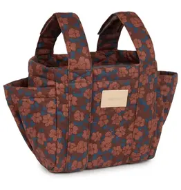 Nobodinoz Hyde Park Stroller Organizer 42X22X12 Maroon Poppies