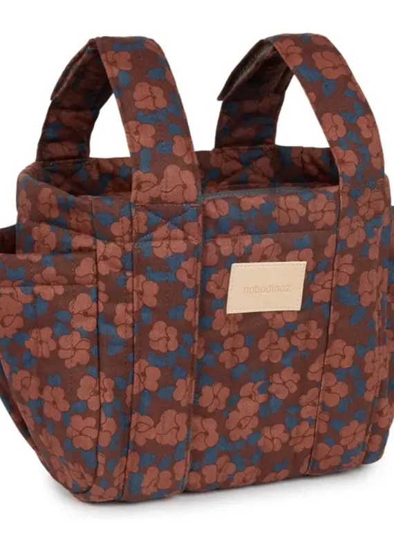 Nobodinoz Hyde Park Stroller Organizer 42X22X12 Maroon Poppies