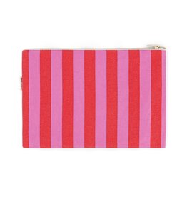Pochette Lili rayure Orchidée / Tomato