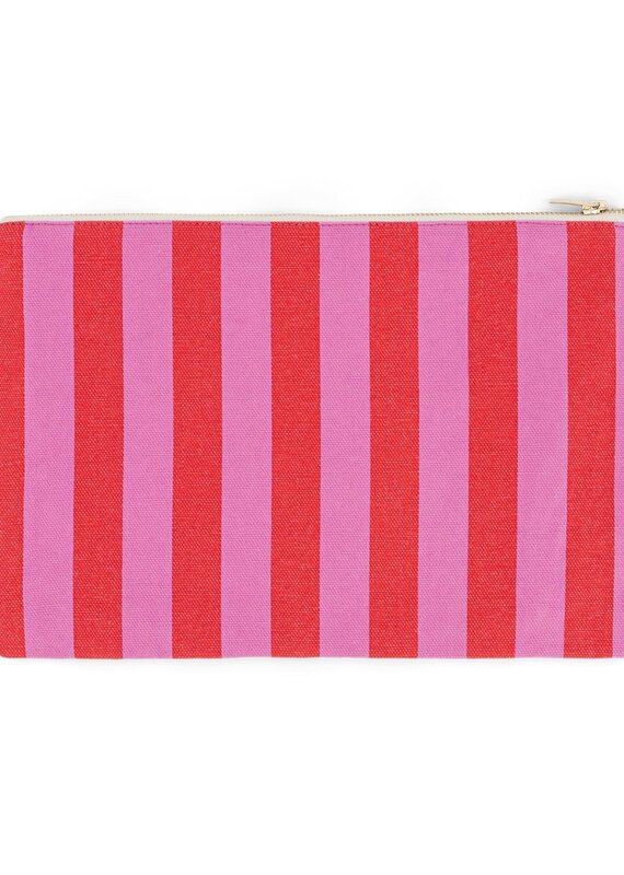 Pochette Lili rayure Orchidée / Tomato