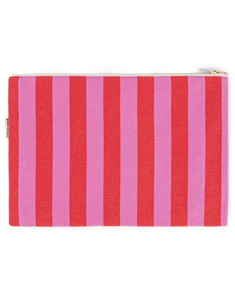 Pochette Lili rayure Orchidée / Tomato
