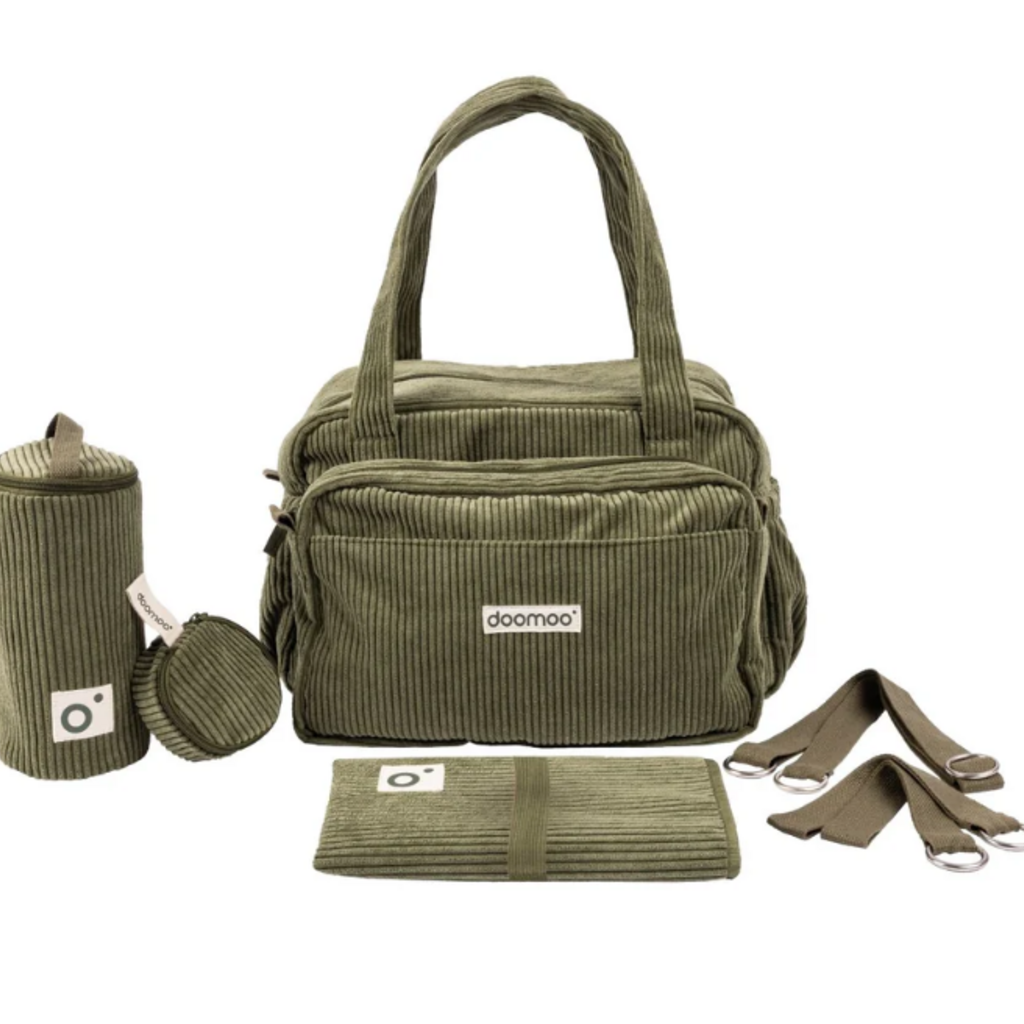 Doomoo Fluffy - Luiertas - Corduroy Green
