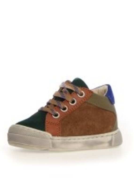 Falcotto Schoenen Patiula 2 Zip Suede/Nappa Spazz. Green Bottle-Brown 19