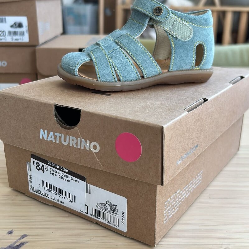 Naturino Sandalen Zaffiro Suede Sage-Citrus 20