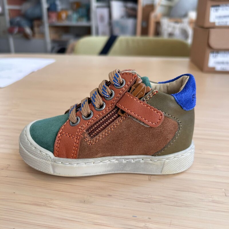 Falcotto Schoenen Patiula 2 Zip Suede/Nappa Spazz. Green Bottle-Brown 21