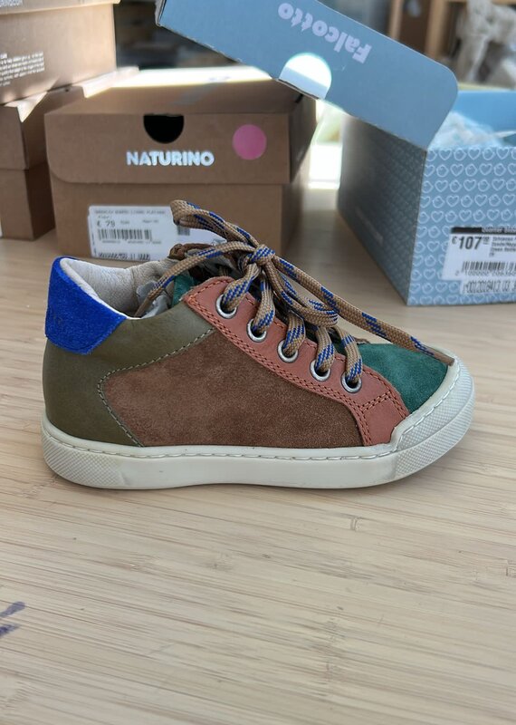Falcotto Schoenen Patiula 2 Zip Suede/Nappa Spazz. Green Bottle-Brown 25