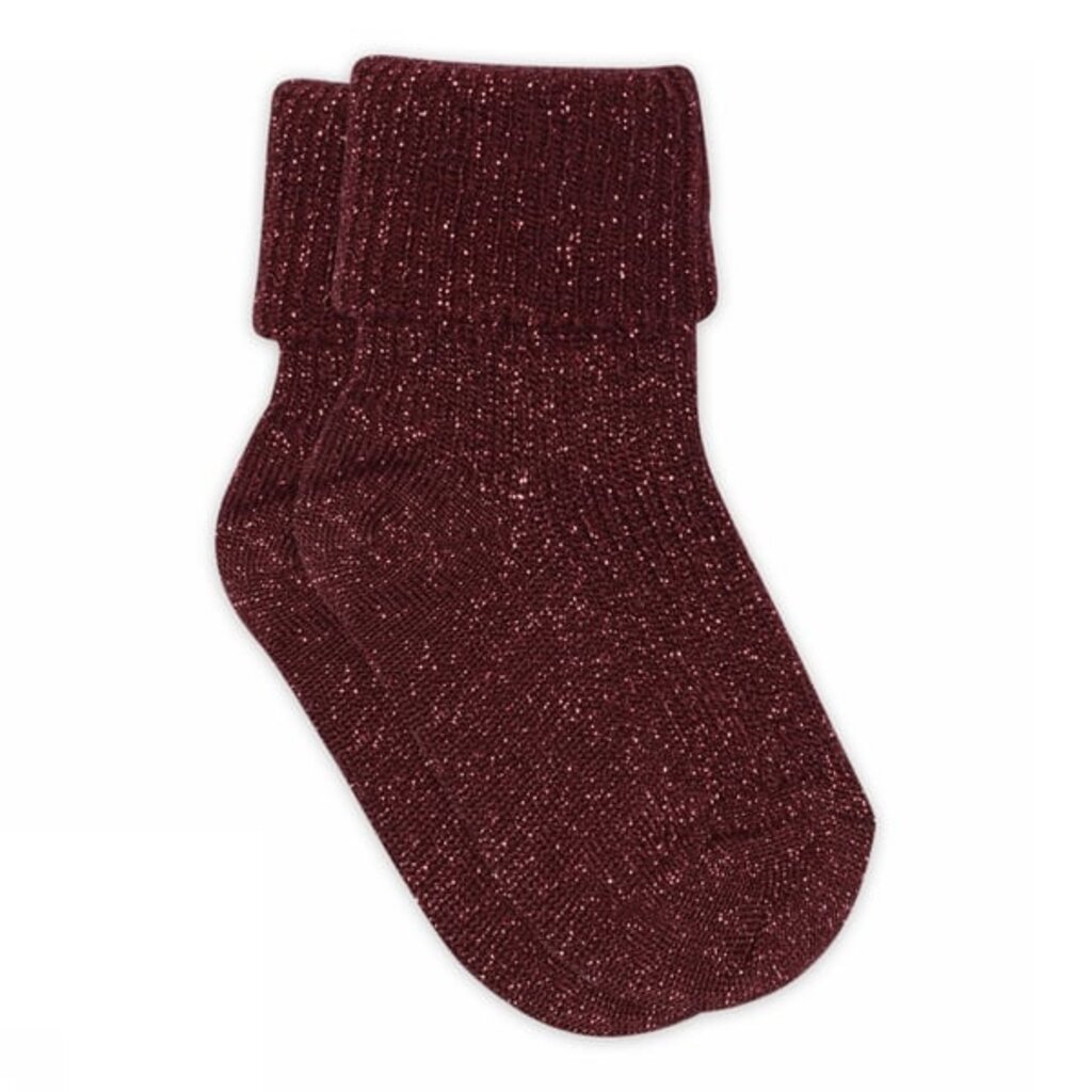 mp Denmark Iris glitter socks 59062 Wine Red