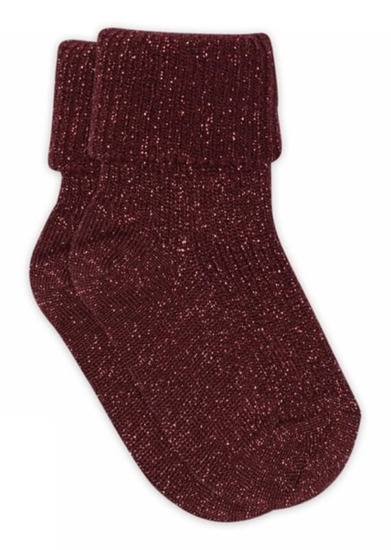 mp Denmark Iris glitter socks 59062 Wine Red