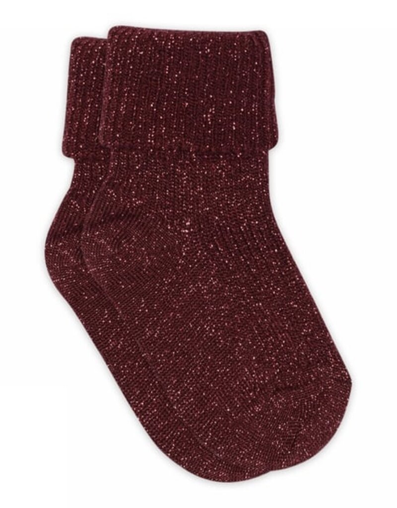 mp Denmark Iris glitter socks 59062 Wine Red
