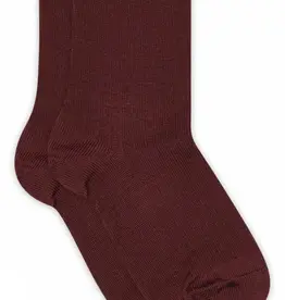 mp Denmark Wool rib socks 718 Wine Red