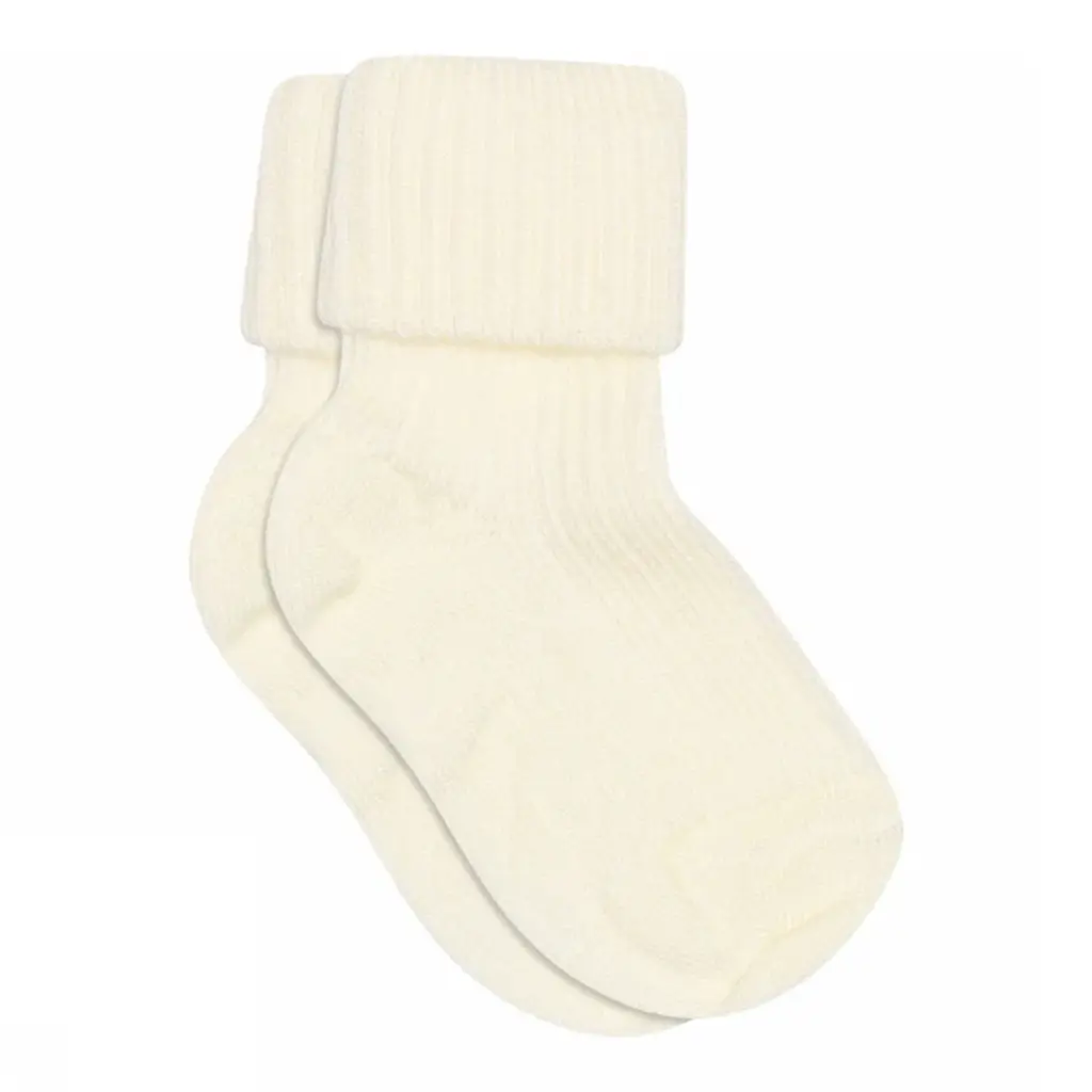 mp Denmark Wool rib baby socks 589 Snow White