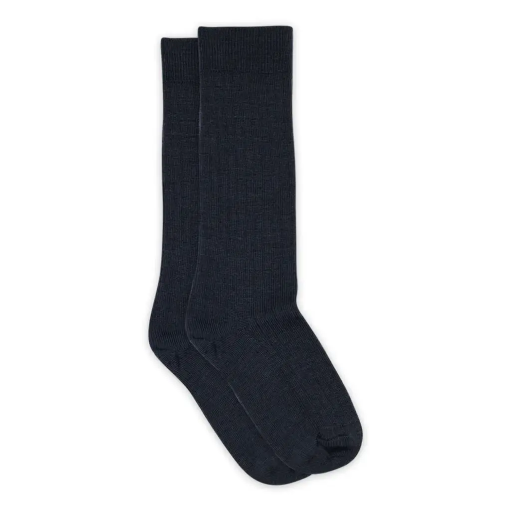 mp Denmark Wool rib knee socks 69017 Navy