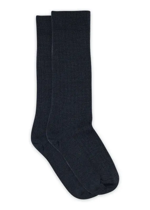 mp Denmark Wool rib knee socks 69017 Navy