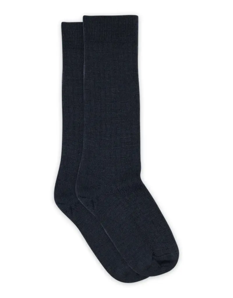 mp Denmark Wool rib knee socks 69017 Navy