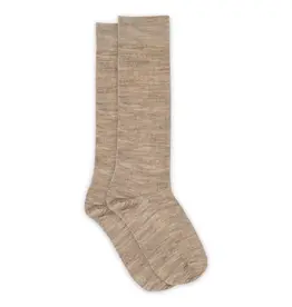 mp Denmark Wool rib knee socks 69017 Light Brown Melange