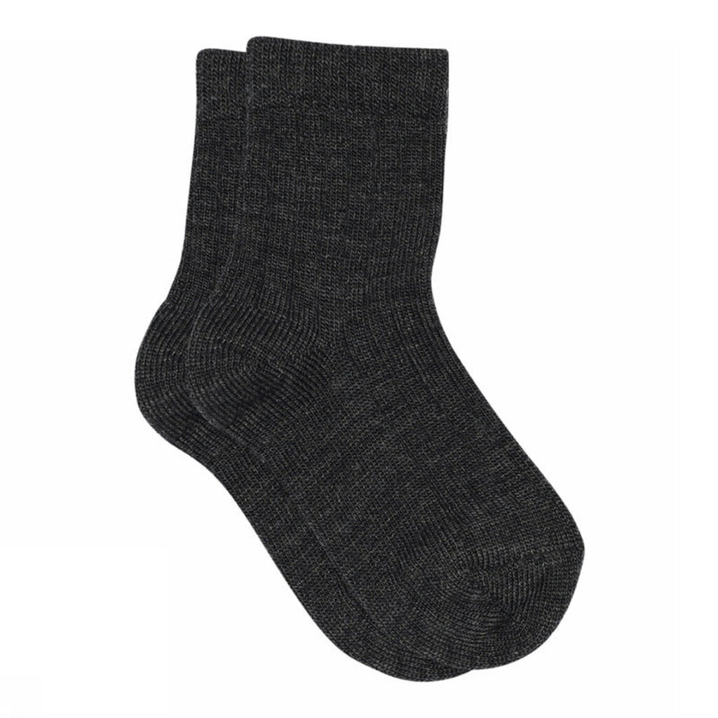 mp Denmark Wool rib socks 718 Dark Grey Melange