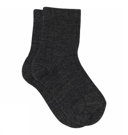 mp Denmark Wool rib socks 718 Dark Grey Melange
