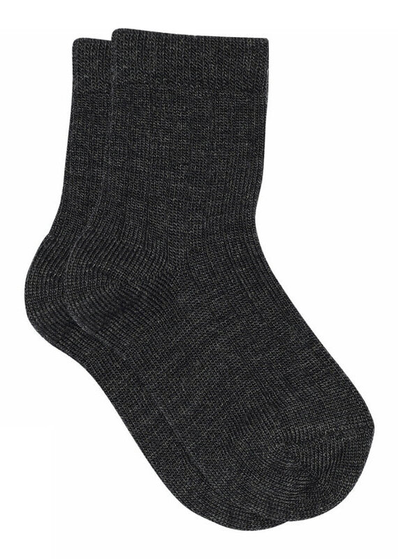 mp Denmark Wool rib socks 718 Dark Grey Melange