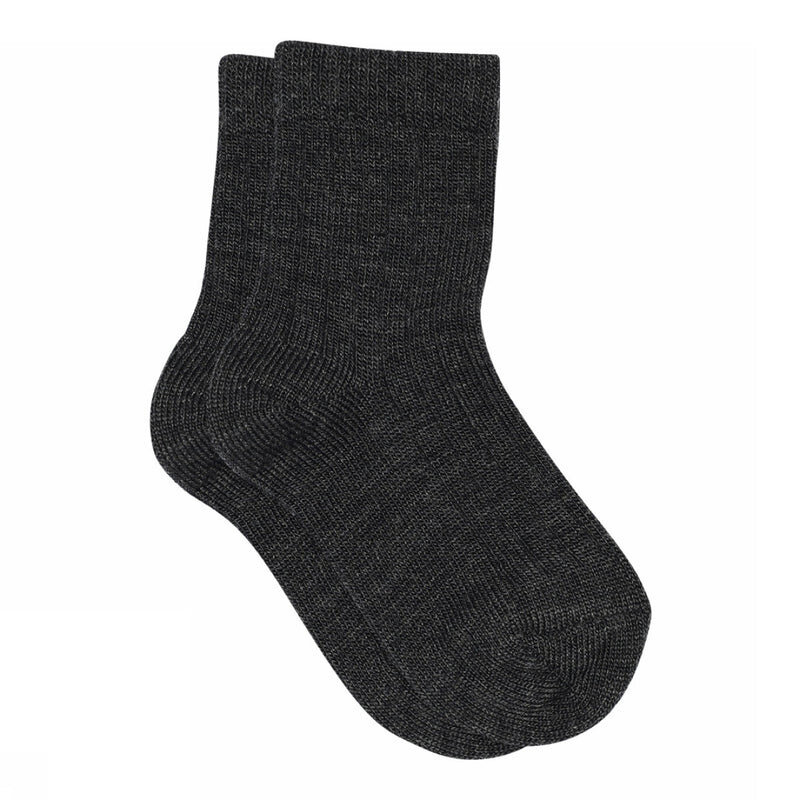 mp Denmark Wool rib socks 718 Dark Grey Melange