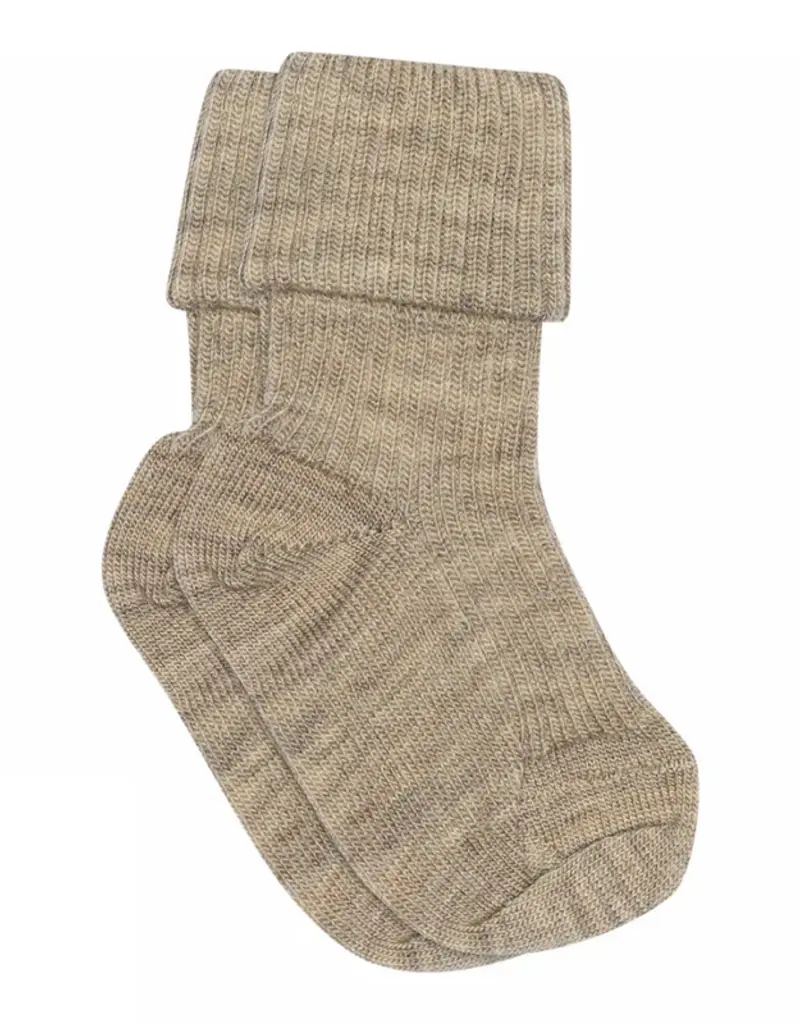 mp Denmark Wool rib baby socks 589 Brown Melange