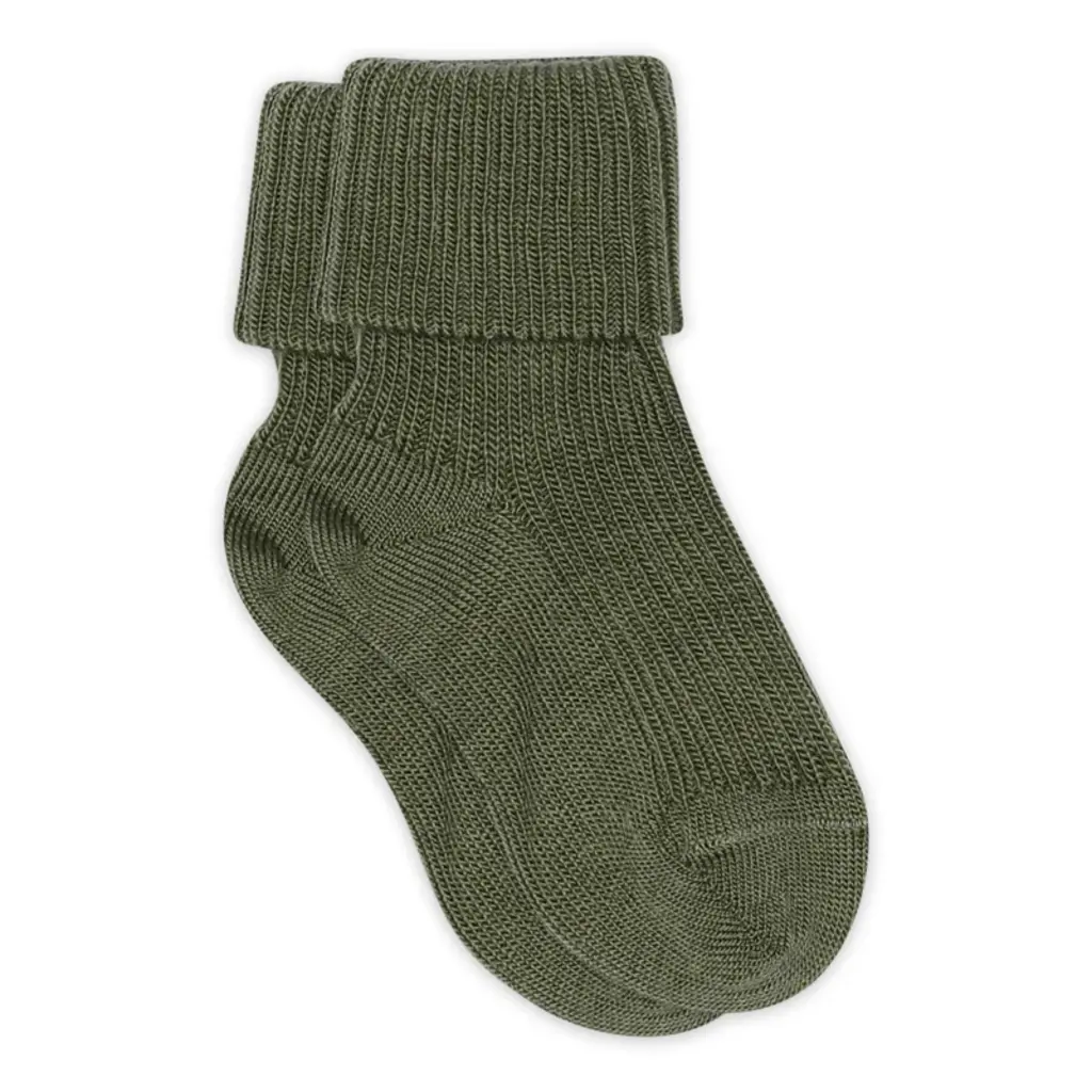 mp Denmark Wool rib baby socks 589 Olivine