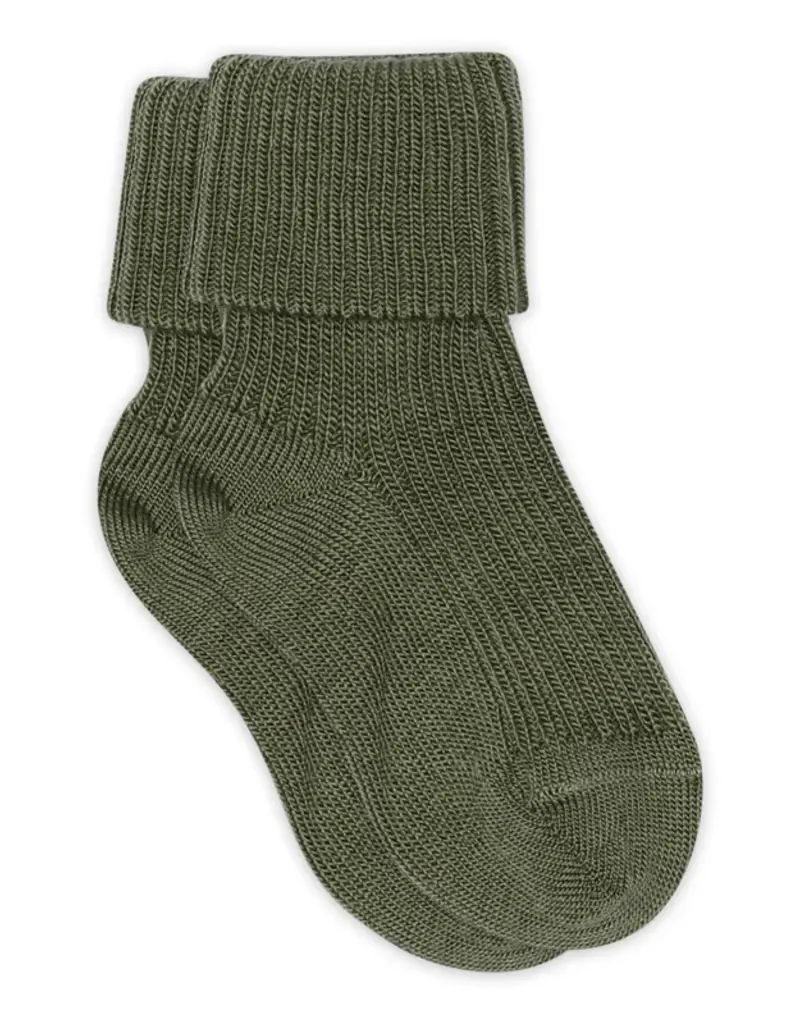 mp Denmark Wool rib baby socks 589 Olivine