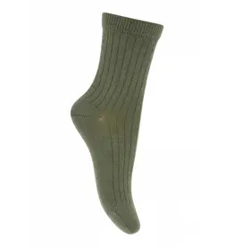 mp Denmark Wool rib socks 718 Olivine