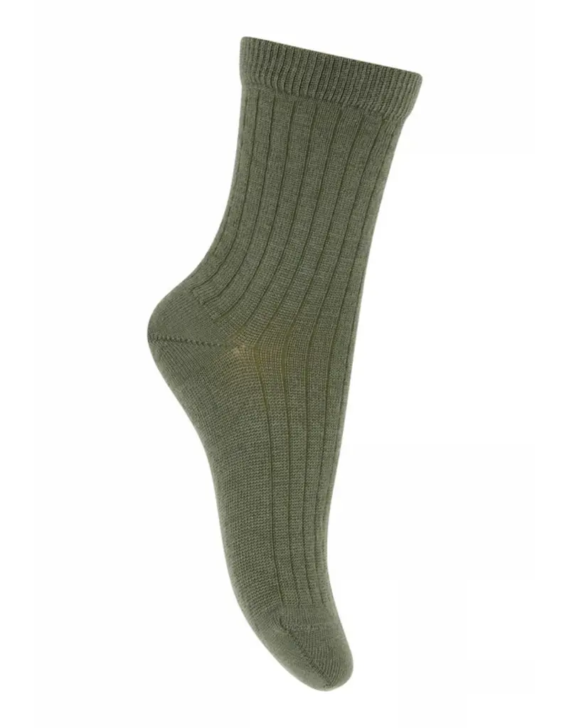 mp Denmark Wool rib socks 718 Olivine