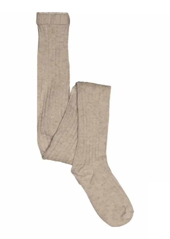 mp Denmark Wool rib tights 128 Brown Melange