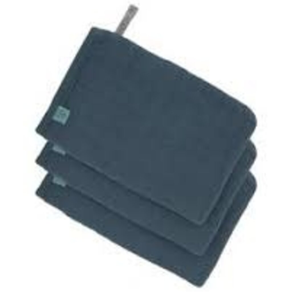 Laessig Tetra Washandje 3 stuks Petrol Green