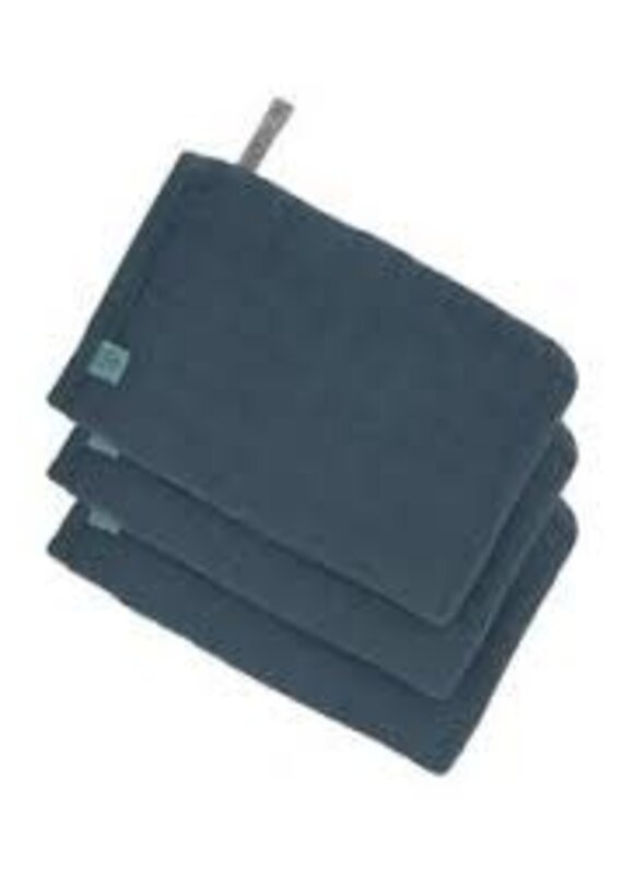 Laessig Tetra Washandje 3 stuks Petrol Green