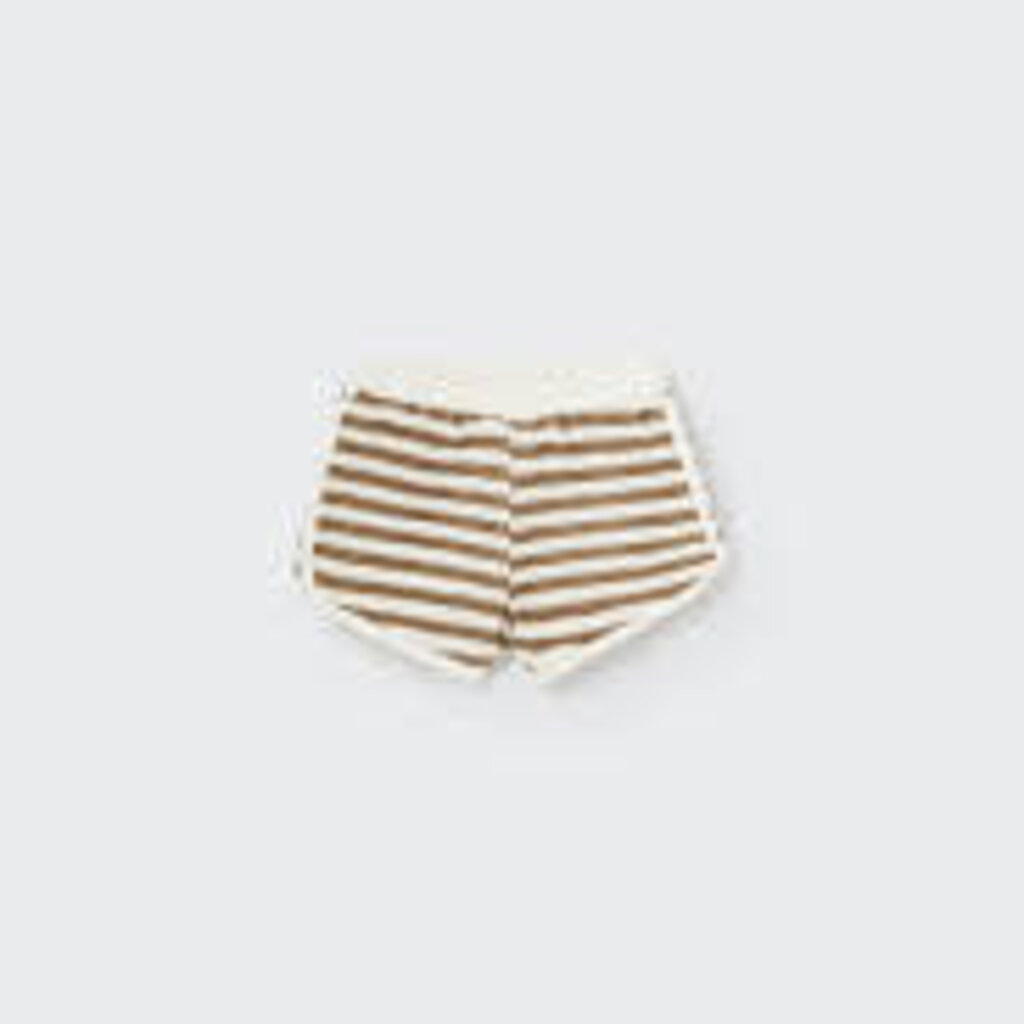 Cozmo Organic Striped Toweling Shorts Coffee 8y