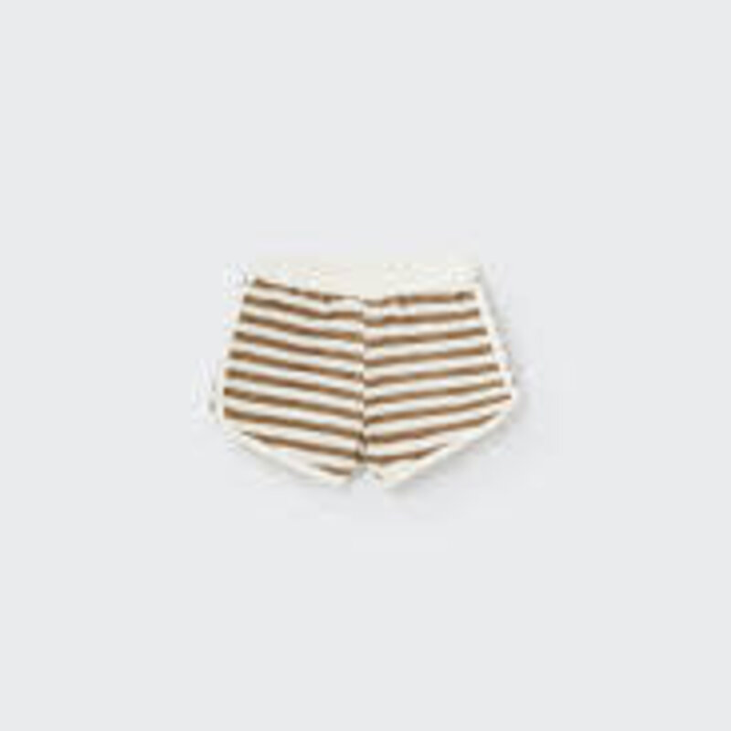 Cozmo Organic Striped Toweling Shorts Coffee 8y