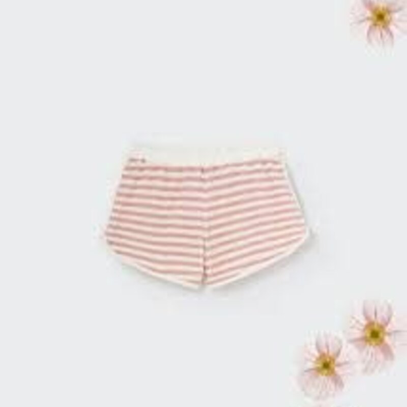 Cozmo Organic Striped Toweling Shorts Rose 8y