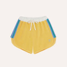 The Campamento Yellow Color Block Kids Shorts 7-8y