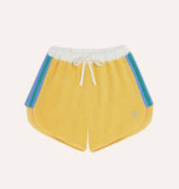 The Campamento Yellow Color Block Kids Shorts 7-8y