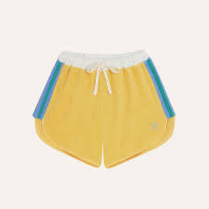 The Campamento Yellow Color Block Kids Shorts 7-8y