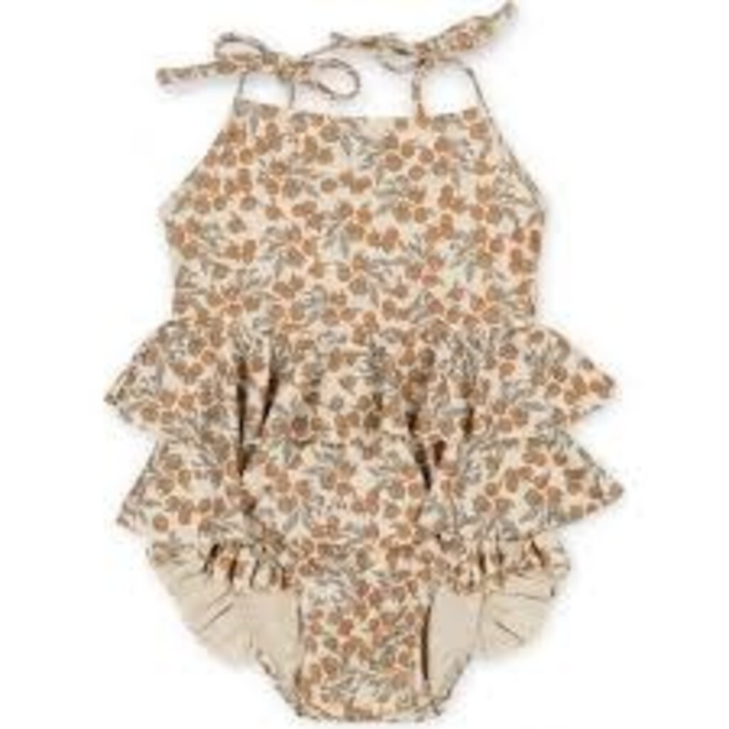 Konges Sloejd Zwempak Manuca Frill Orangerie Beige 5y