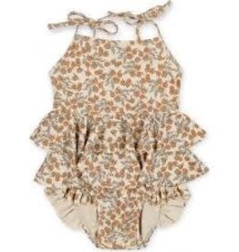 Konges Sloejd Zwempak Manuca Frill Orangerie Beige 5y