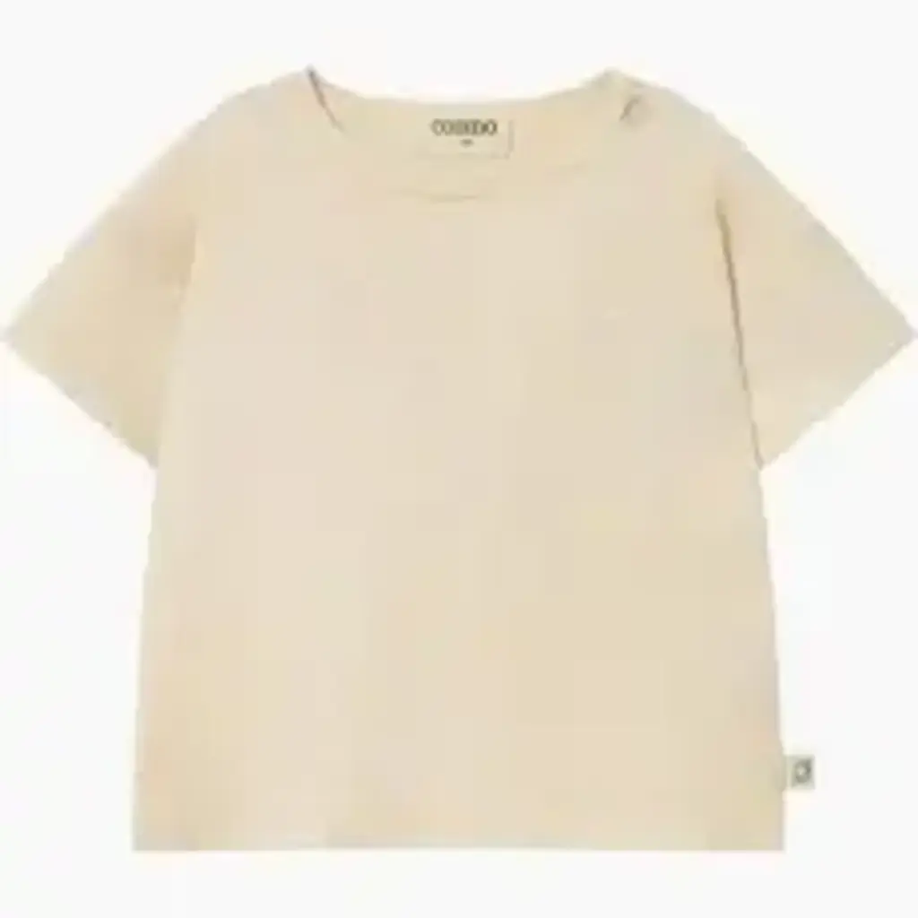 Cozmo NATALIE slub puff-sleeve t-shirt ivory 6Y