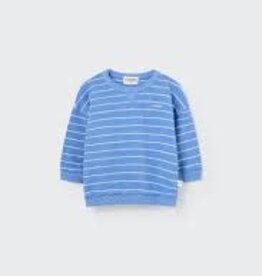 Cozmo Organic Wide Stripes Sweatshirt Provence Blue 6y