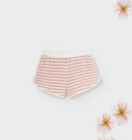 Cozmo Organic Striped Toweling Shorts Rose 5y