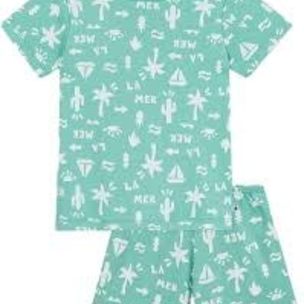 Petit Bateau Pyjacourt A0Cm4 Aloevera/Marshmallow 5y