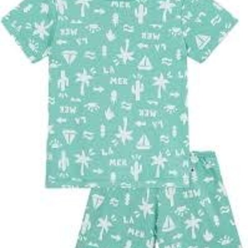 Petit Bateau Pyjacourt A0Cm4 Aloevera/Marshmallow 5y